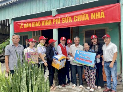 Hội chữ thập đỏ Phúc Lộc từ thiện Mái Ấm Tình Thương nhà chú Út Sáng và tặng quà gia đình khó khăn Long An 